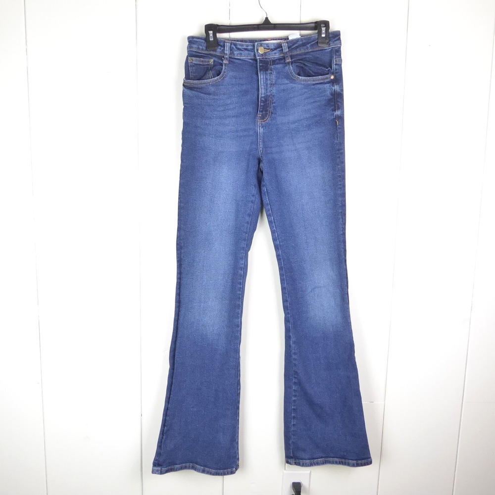 Zara Jeans Womens SZ 8 Slim Fit Flared Boot Cut High Rise Retro 70's 90's‎ Y2K
